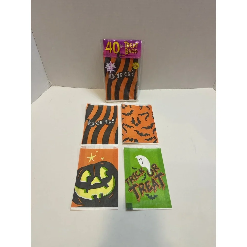 Vintage Halloween Treat Bags‎ Fun World 40 bags